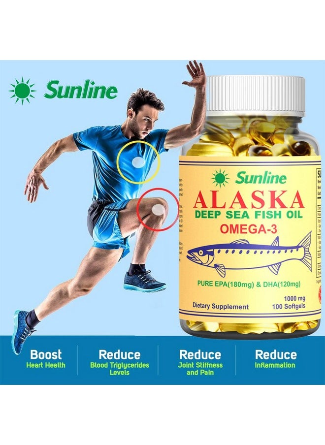 Sunline Alaska Omega-3 | Deep Sea Fish Oil | 1000Mg,100 Softgels  - Image 4
