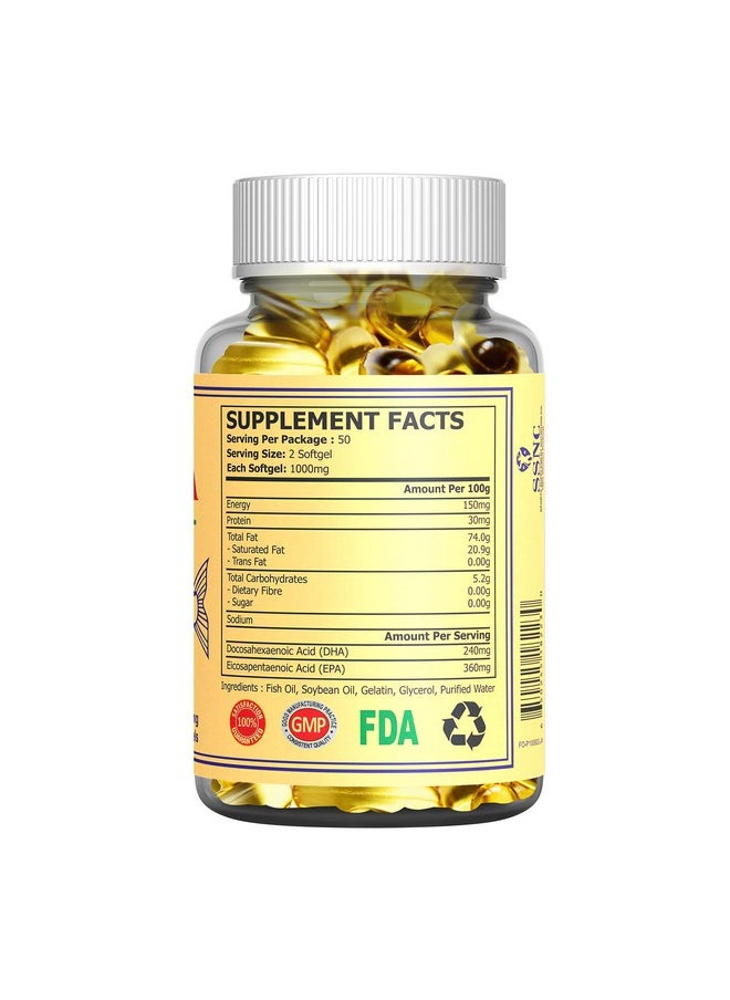 Sunline Alaska Omega-3 | Deep Sea Fish Oil | 1000Mg,100 Softgels  - Image 3
