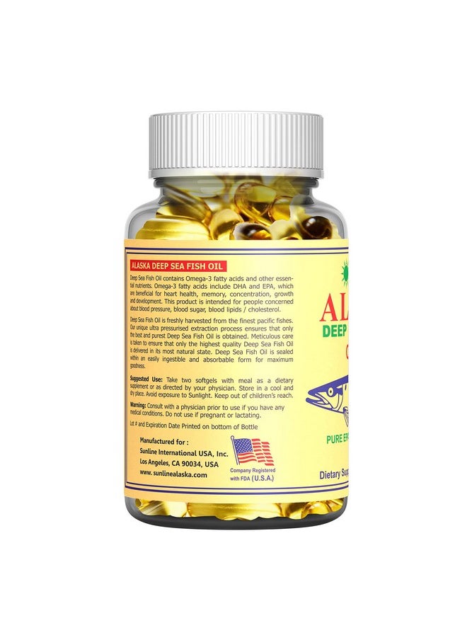 Sunline Alaska Omega-3 | Deep Sea Fish Oil | 1000Mg,100 Softgels  - Image 2