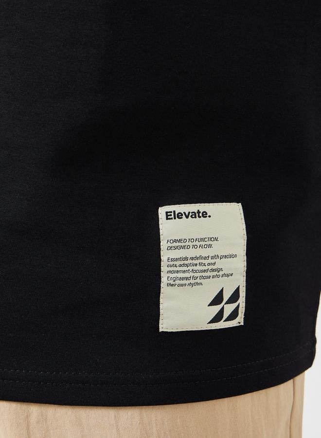 ستايلي تيشيرت رجالي واسع من الجيرسيه الثقيل مع شارة - Image 3