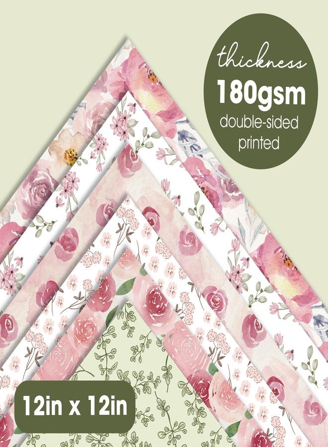 Desecraft Spring Vintage 12x12 in Double Sided Paper Pad Pack Scrapbook Cardstock Decorative Paper - 36 Sheets - for Card Making Journaling Planner Origami Decopage Decorative Scrapbooking Supplies - Image 2
