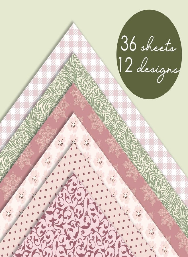 Desecraft Spring Vintage 12x12 in Double Sided Paper Pad Pack Scrapbook Cardstock Decorative Paper - 36 Sheets - for Card Making Journaling Planner Origami Decopage Decorative Scrapbooking Supplies - Image 3