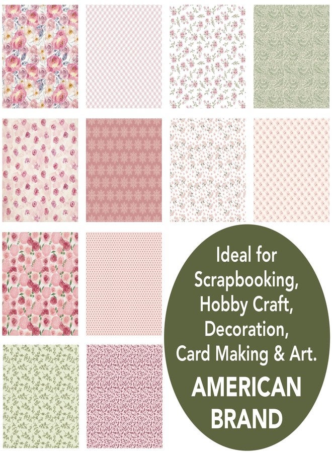 Desecraft Spring Vintage 12x12 in Double Sided Paper Pad Pack Scrapbook Cardstock Decorative Paper - 36 Sheets - for Card Making Journaling Planner Origami Decopage Decorative Scrapbooking Supplies - Image 5