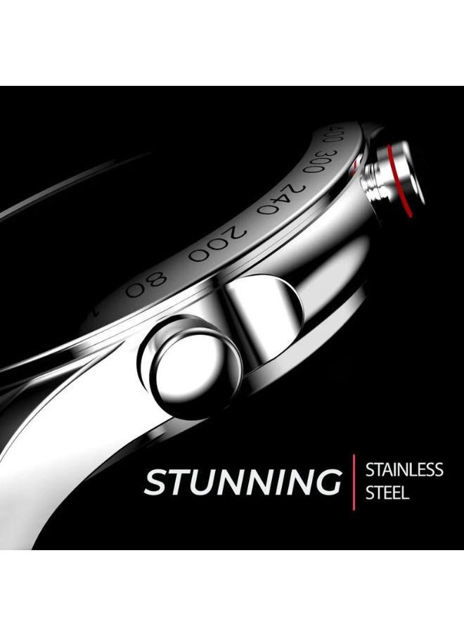 HiFuture HiFuture FutureGo PRO Stainless Steel Smartwatch, 1.32 Inch FHD Screen, Silver  - Image 4