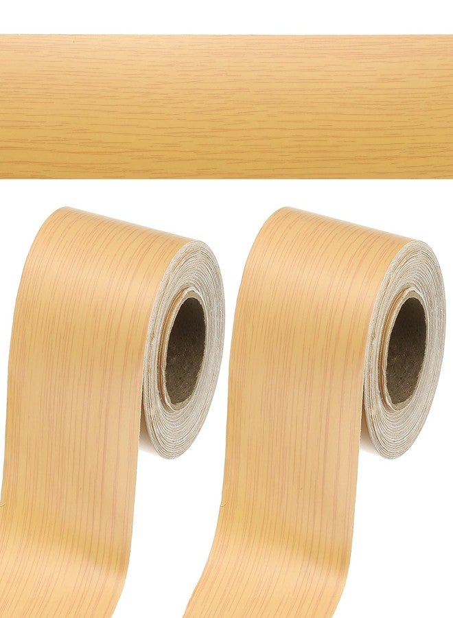 PATIKIL 2 Inch x 66ft Wood Grain Repair Tape, Self Adhesive Realistic Textured Repair Tape Patch for Floor Door Table Cabinets Desk, Yellow Oak - Image 1