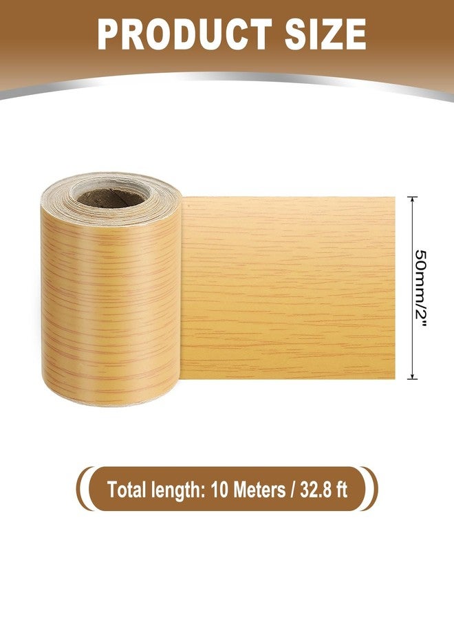 PATIKIL 2 Inch x 66ft Wood Grain Repair Tape, Self Adhesive Realistic Textured Repair Tape Patch for Floor Door Table Cabinets Desk, Yellow Oak - Image 2