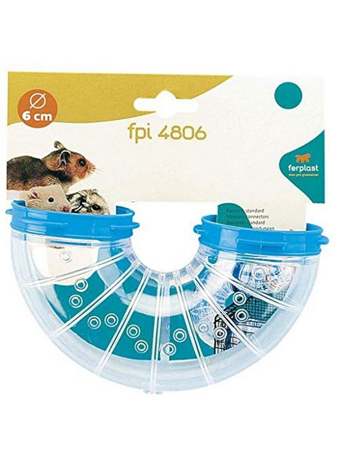 فيربلاست أنبوب لعب قفص هامستر من فيربلاست | نفق على شكل حرف U، 5.98 طول × 3.22 عرض بقطر 2.4 بوصة، شفاف (84806099US1)  - Image 3