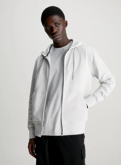 Calvin Klein Jeans Cotton Terry Zip Up Hoodie