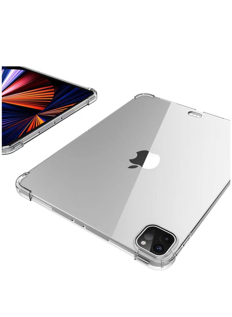 ELTRAZONE Silicon Clear Case for iPad Pro 12.9'' (5th Gen ) 2021, TPU Shockprooof Back Cover, Slim-Fit Protective Case for iPad Pro 12.9 inch 5th Generation, Supports Pencil 2nd Gen Charging, Transparent - Image 4