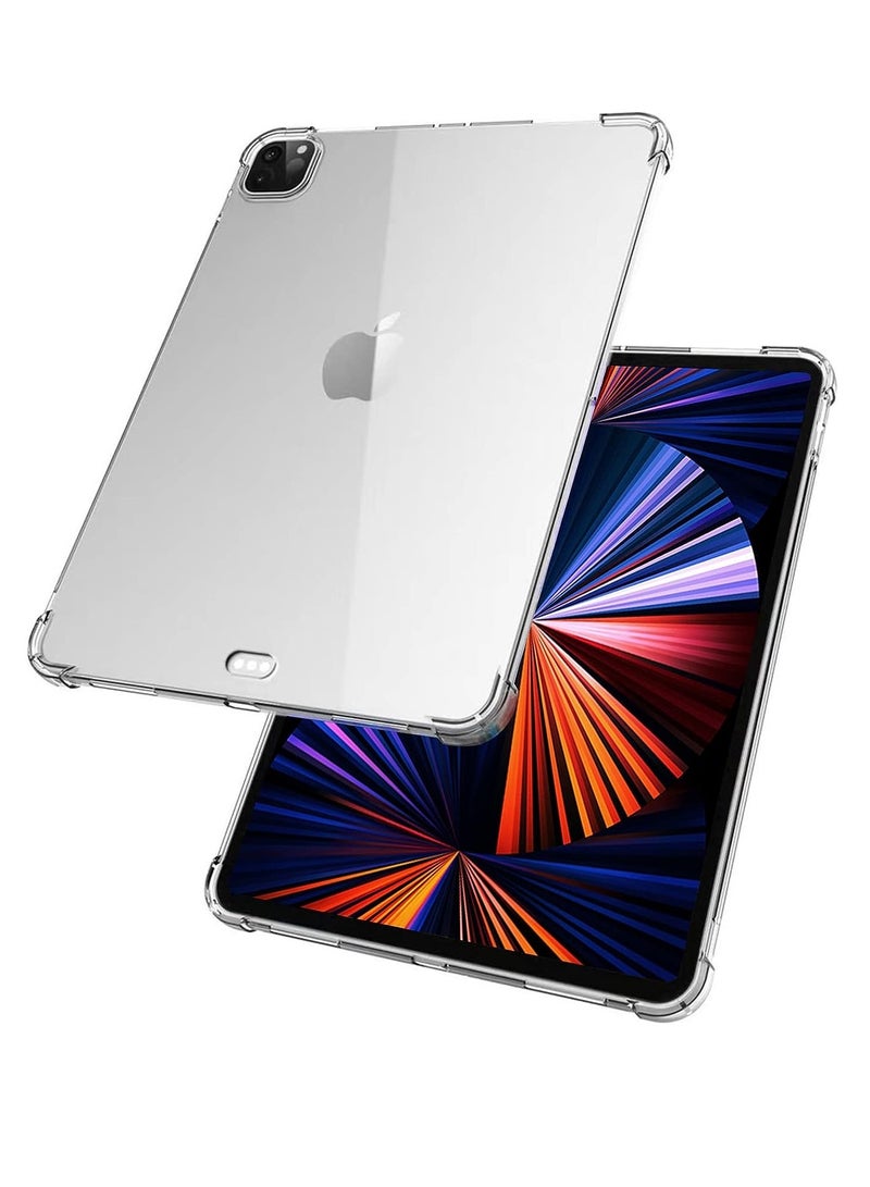 ELTRAZONE Silicon Clear Case for iPad Pro 12.9'' (5th Gen ) 2021, TPU Shockprooof Back Cover, Slim-Fit Protective Case for iPad Pro 12.9 inch 5th Generation, Supports Pencil 2nd Gen Charging, Transparent - Image 2