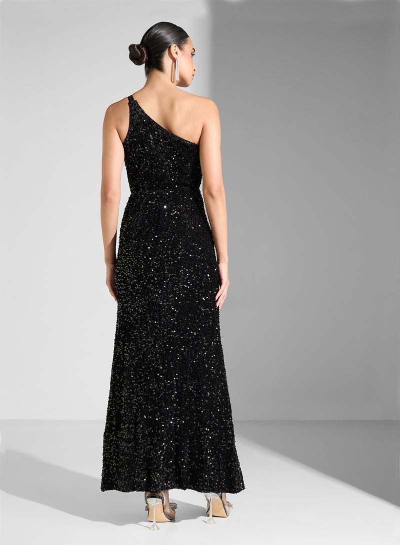 Ella Limited Edition Sequin One-Shoulder Dress - Image 2