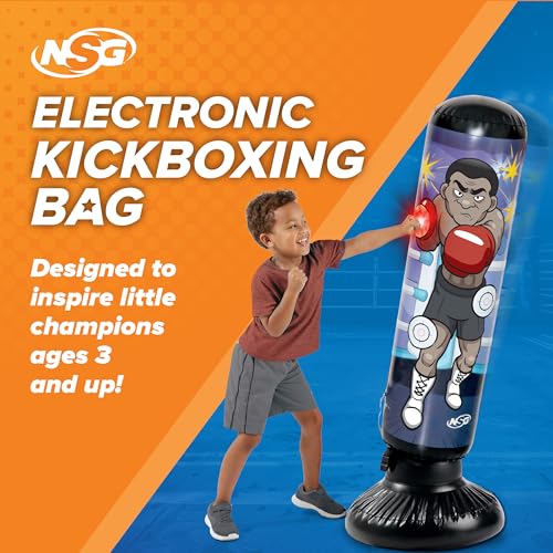 NSG Junior Electronic Weighted Kickboxing Punch Bag with LED Lights and Sounds - Image 3