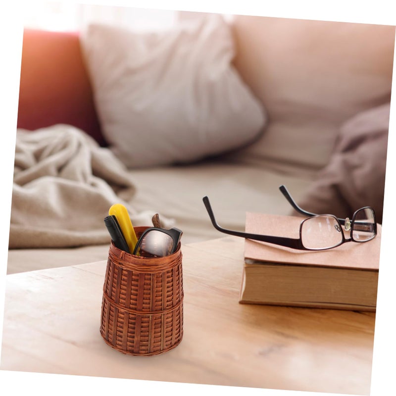 Multifunctional Deep Color Tower Pen Holder Organizer For Desk Pens Brushes Storage - Image 5