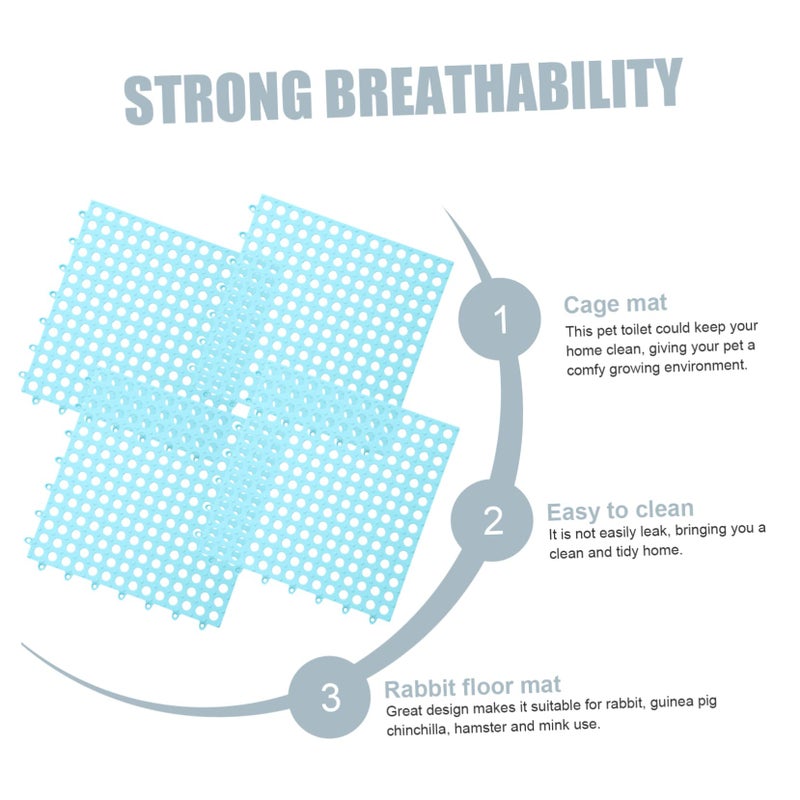 4 Pcs Pet Cage Floor Mats Bunny Cage Pads Small Animal Foot Mats Wear Resistant Washable - Image 5