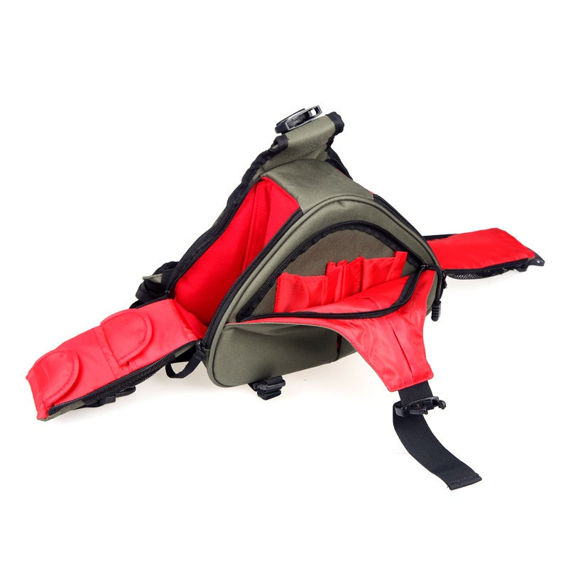 DSLR Camera Bag: Green Twill Nylon Shoulder Bag - Shock-Absorbent Padded Interior Waterproof Rain Cover for Professional Photographers Outdoor Shooting Equipment Storage - Image 3