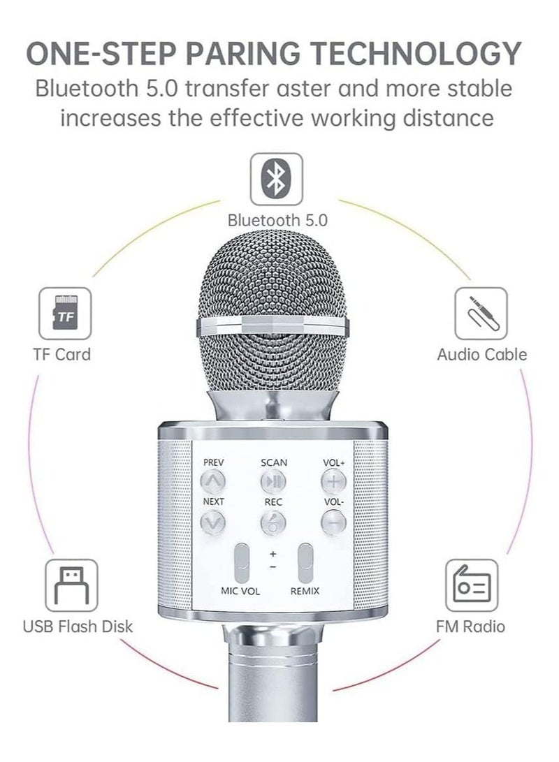 إلترازون Bluetooth Microphone for kids Birthday Gift Toys for Age 3 4 5 6 7 8 9 10 Girls Boys Wireless Karaoke Mircrophone Little Kid Gifts Toy for Toddler Children - Image 4