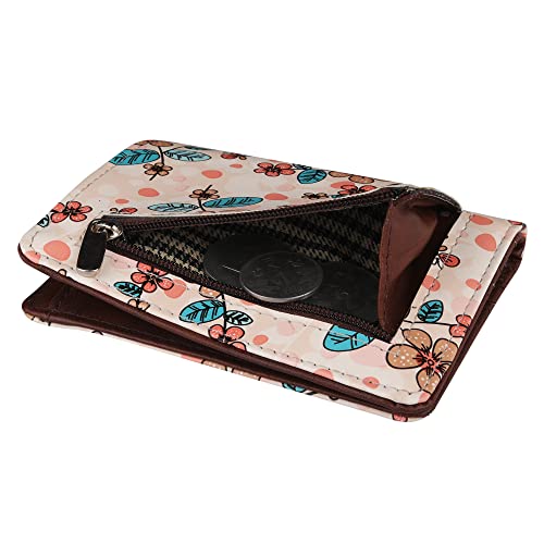 ShopMantra Small Wallet for Girls | Slim Pastel Floral Pattern Card Holder | Bi Fold Faux Leather Girl's Wallet - Image 3