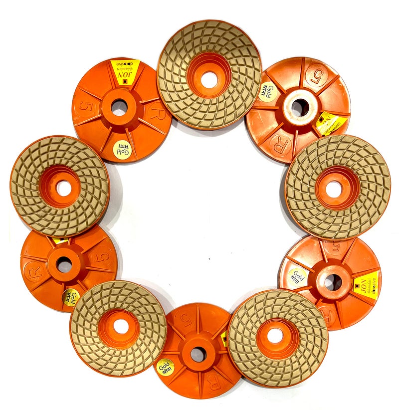 Jon Bhandari Tools 10pc 4" inch 100mm Diamond Ceramic Polishing Pad Set for Grinding and Finishing of Granite, Marble, Glass, Concrete and Other Natural Stone (Grit 5) - Image 5
