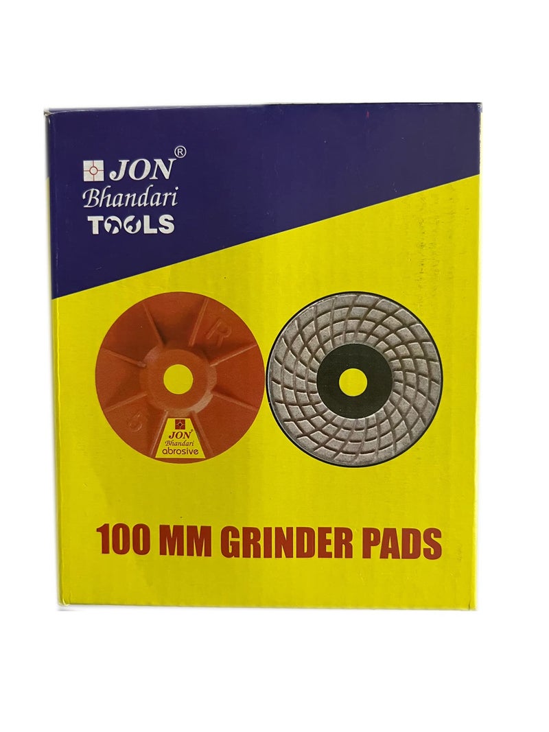 Jon Bhandari Tools 10pc 4" inch 100mm Diamond Ceramic Polishing Pad Set for Grinding and Finishing of Granite, Marble, Glass, Concrete and Other Natural Stone (Grit 5) - Image 4