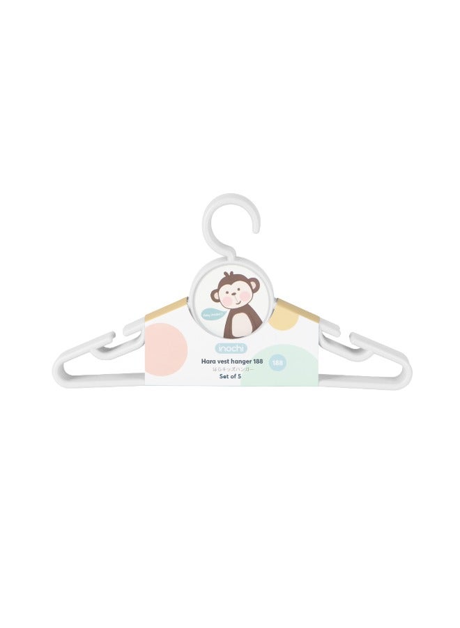 inochi Hara Baby Cloth Hanger - White, 5 Pieces - Image 2