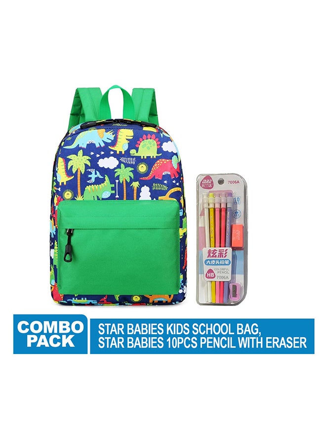 Star Babies Back to School (Pencil Set pack of 5/School Bag) - Green - Image 2