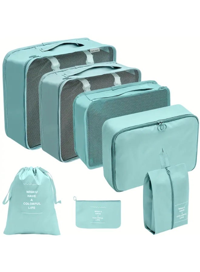 TRAVEL 7pcs Multifunctional Compression Luggage Organizer Set Clothes Organizer for Unisex Travel Bag and Accessories 