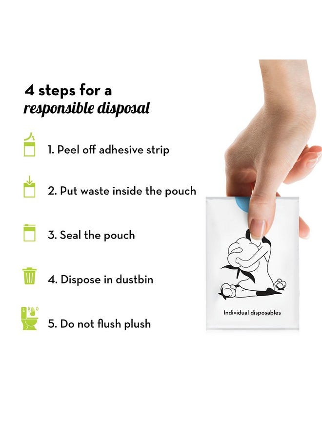 Plush Biodegradable Disposable Bags, Pack Of 50 | Discreet Seal For Sanitary Pads & Intimate Products Disposal | Odour Lock Technology | Tear & Tamper Proof | Convenient, Portable, & Hassle-Free  - Image 5