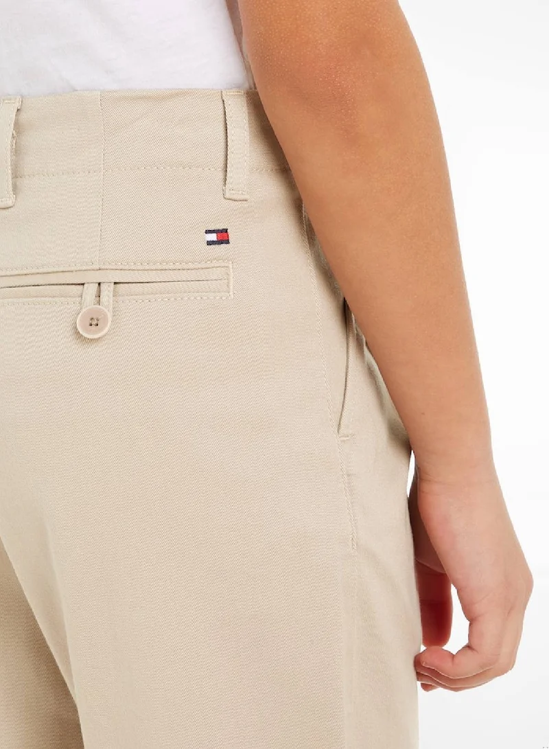 TOMMY HILFIGER Kids' Casual Pants - Chino - Cotton Blend, Beige