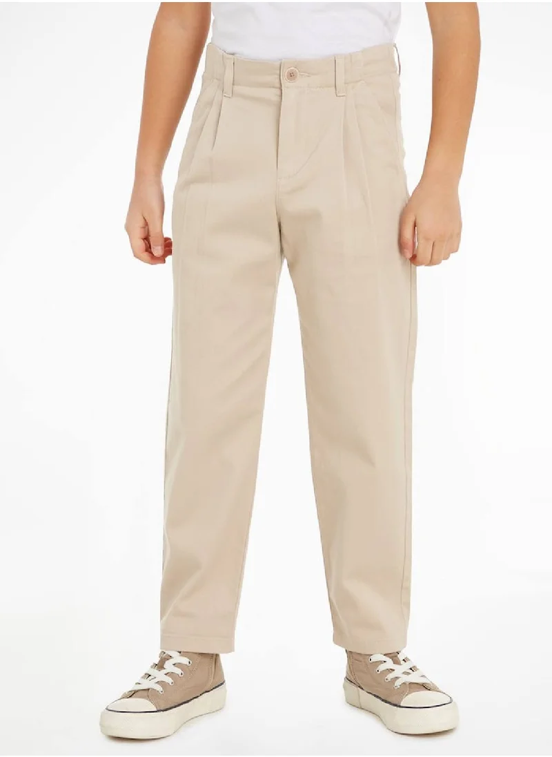 تومي هيلفيغر Kids' Casual Pants - Chino - Cotton Blend, Beige