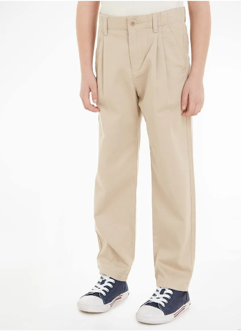 TOMMY HILFIGER Kids' Casual Pants - Chino - Cotton Blend, Beige