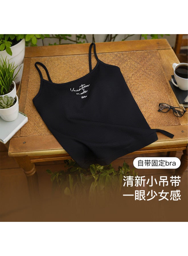 ubras New Padded Camisole With Built-In Bra For Women, Youthful And Casual Summer Tank Top - Image 2