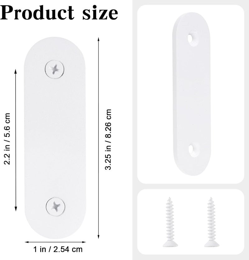 SHUS LIVE Doorbell Cover Plate, Metal Doorbell Blanking Plate Cover, Doorbell Button Cover Chime Guard Plate, Doorbell Faceplate Hole Cover, Weather Resistant, Easy Installation, Aesthetic Decoration - White - Image 1