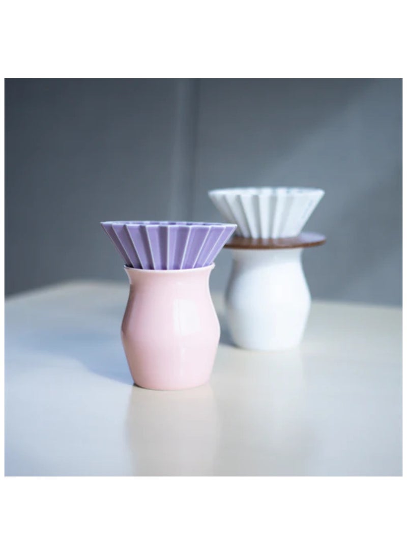 Origami Coffee Cups for French Press, Cold Brew, Latte, Capaccino I Sensory Flavor Cup I Made of Porcelain I 360 ml Capacity I Pink Color - Image 5