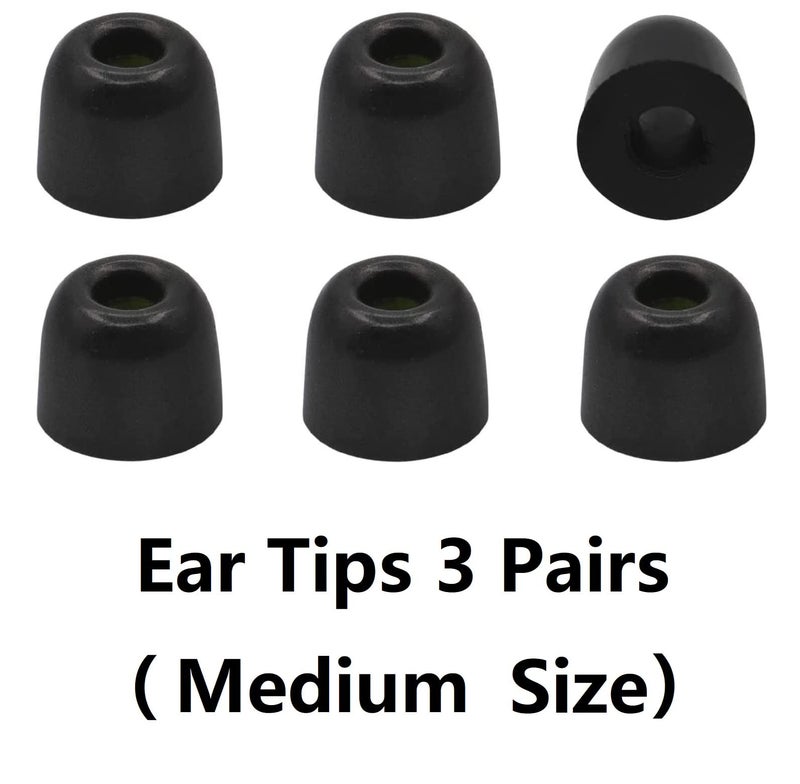 JNSA Replacement for WF 1000XM4 1000XM5 C700n Linkbuds S Memory Foam Ear Tips Noise Canceling Foam Eartips Ear Plug Ear Tip M Size 3 Pairs, [Fit in Case], Black,Medium Size (Foam4XM4B3PM) - Image 5