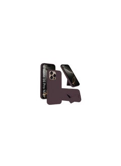 (for Apple iPhone 16 Pro Max) Case Premium PU Leather Back Cover with Stand Function Shockproof and Anti Scratch Finger Grip Case Cover / Merlot