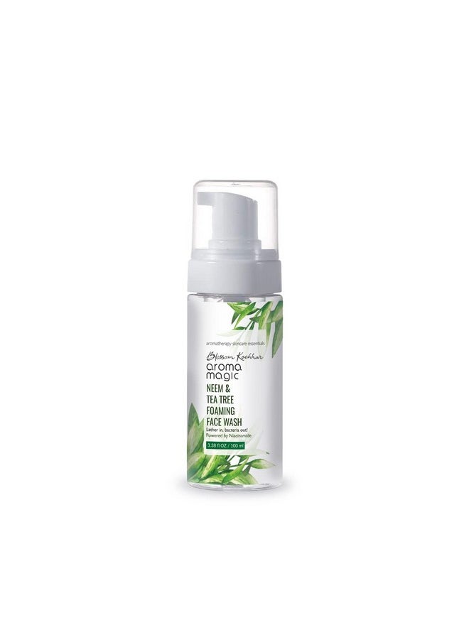 Aroma Magic - Neem & Tea Tree Foaming Face Wash 100 Ml Anti Pimple Gel 20 Gm & Toner 100 Ml (Combo) Pwrd By Niacinamide - Image 1