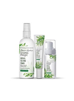 Neem & Tea Tree Foaming Face Wash 100 Ml Anti Pimple Gel 20 Gm & Toner 100 Ml (Combo) Pwrd By Niacinamide