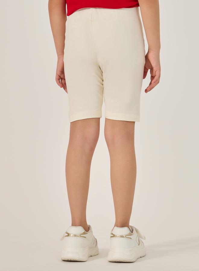 ستايلي شورت قطن للدراجات الهوائية بلون سادة - Image 5