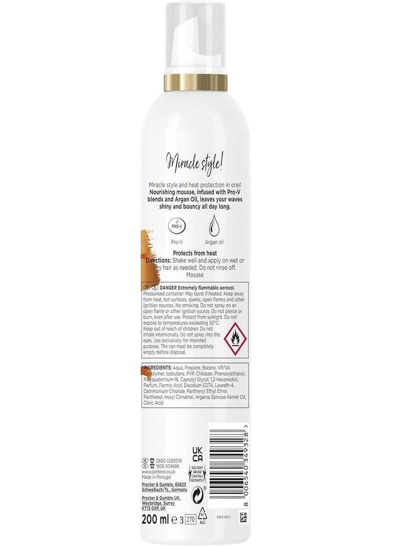 بانتين موس الشعر من بانثين للشعر المجعد، مع بخاخ واقي من الحرارة للشعر المجعد والمموج بزيت الأرغان، 200 مل - Image 5