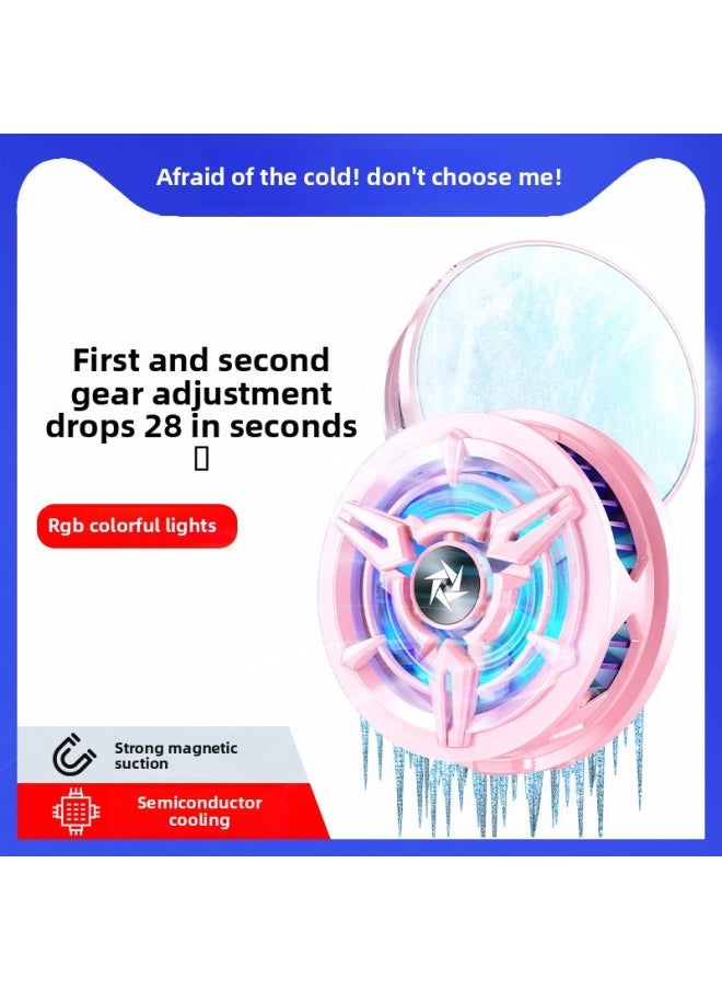 Generic - Dual-Core Semiconductor Icing Refrigerator Magnetic Mobile Phone Radiator Back Clip Game Live Broadcast Computer Radiator Sl13-product Color:Blue - Image 1