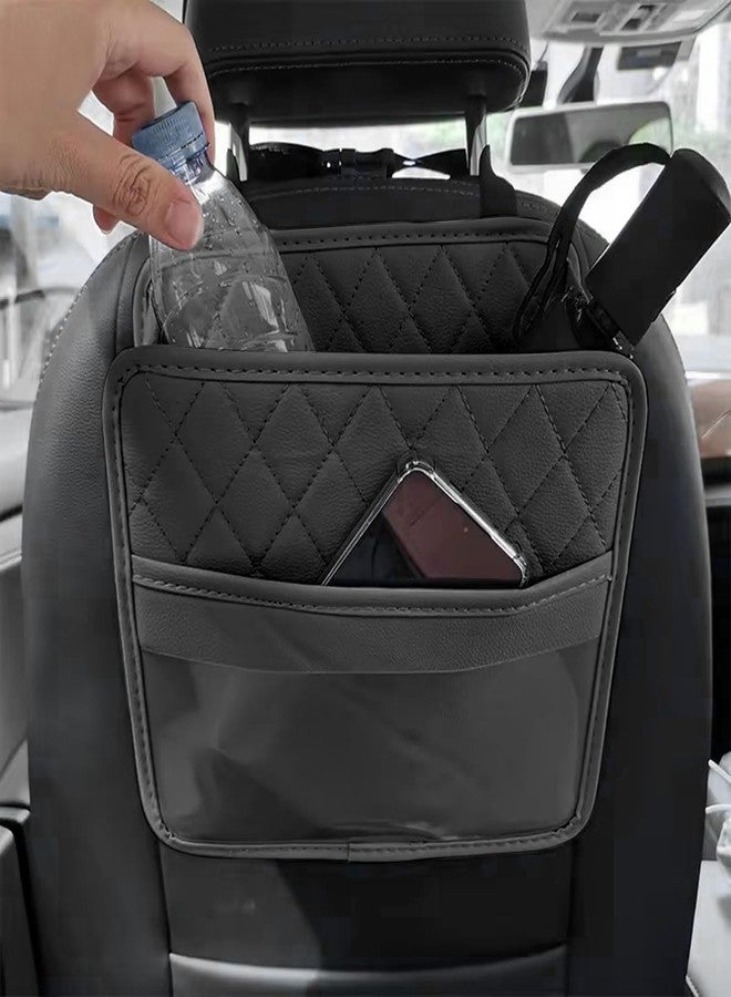 BANSHIK Car Seat Back Hanging Organizer, Black Multi-Pocket Storage Bag with Document Holder and Bottle CompartmentsCar Seat Back Organizer for Kids & Adults (Black) - Image 5