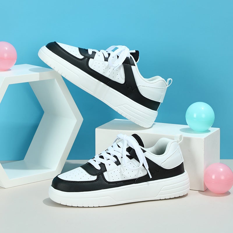 Korean Style Trendy Lover's Platform Shoes Soft Sole Comfortable Sports Shoes Lace-up Fashion Outdoor Casual Women's Shoes - Image 5