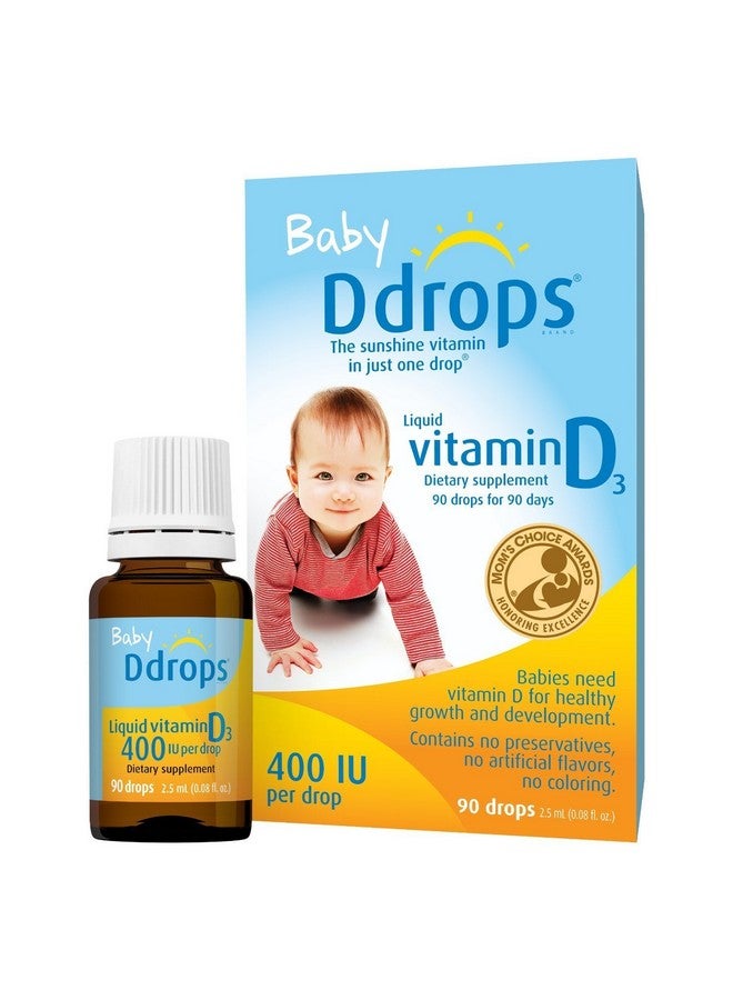 Ddrops 1072834 400 IU Liquid Vitamin D3 Drops for Babies, 0.08 Fl. Oz (Pack of 2) - Image 2