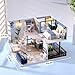 RHZN Miniature House Kit Dollhouse Kit Miniature Kit DIY Mini House Building Kit for Adult - Image 3