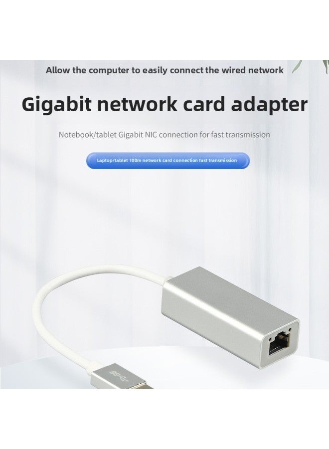 Hot USB3.0 Gigabit Network Card Transmission Converter Type-c To RJ45 Network Card USB3 Gigabit Network-Color:Aluminum-type-c Gigabit Network Card - Image 3