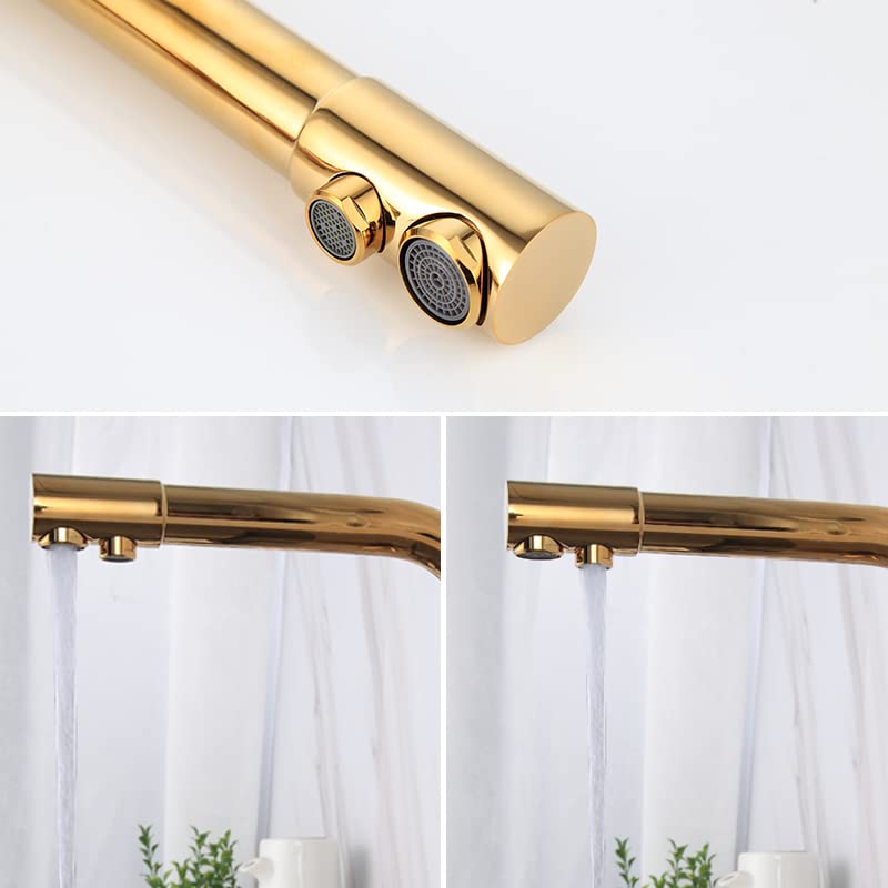 InArt Single Lever Kitchen Sink Mixer Tap Faucet with Ro Drinking Water Filter Tap Gold Color - Image 5