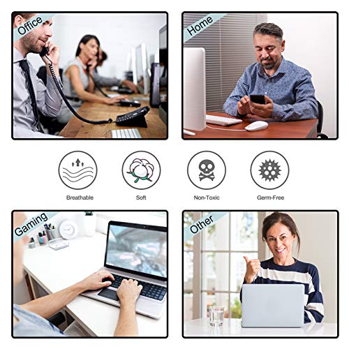 ARTSO Extended Gaming Mouse Pad XXL ArtSo Large Keyboard Mat Long Mousepad Desk Decor Writing Pad Non Slip Rubber Base Stitched Edges for Work, Game, Office, Home, 35.1 x 15.7 in, Teal Turqoise Marble - Image 3