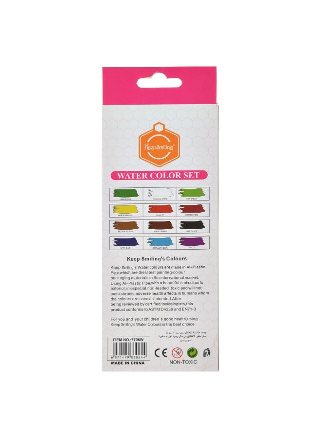 كيب سمايلنج مجموعة ألوان مائية 12 لون، 6 مل - Image 3