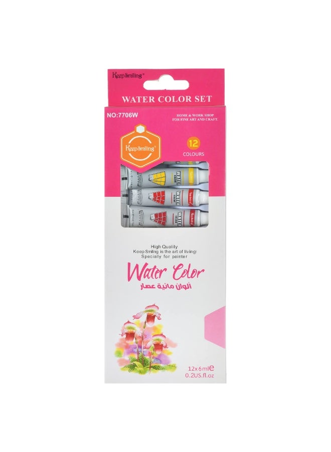 كيب سمايلنج مجموعة ألوان مائية 12 لون، 6 مل - Image 1