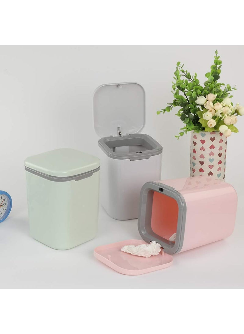 Ritmo Ritmo Waste Bin Desk Bin with Push up Lid Dustbin for Home Bedroom Kitchen Car Office Trash Can 3 litres Multicolour  - Image 2